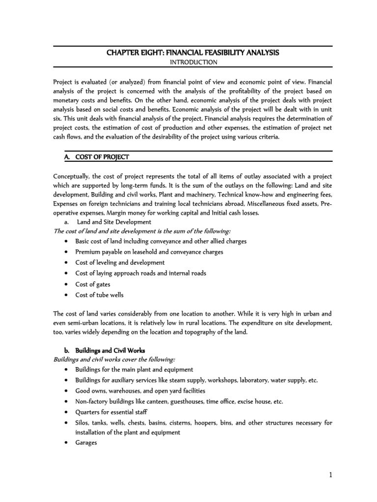 Financial Feasibility Study | PDF | Depreciation | Financial Capital