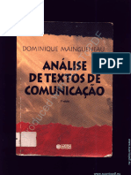 Dominique Maingueneau - Análise de Textos de Comunicacão