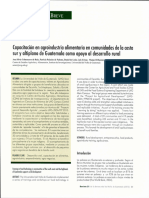 Capacitación en Agroindustria Alimentaria en Comunidades de La Costa Sur y Altiplano de Guatemala Como Apoyo Al Desarrollo Rural.