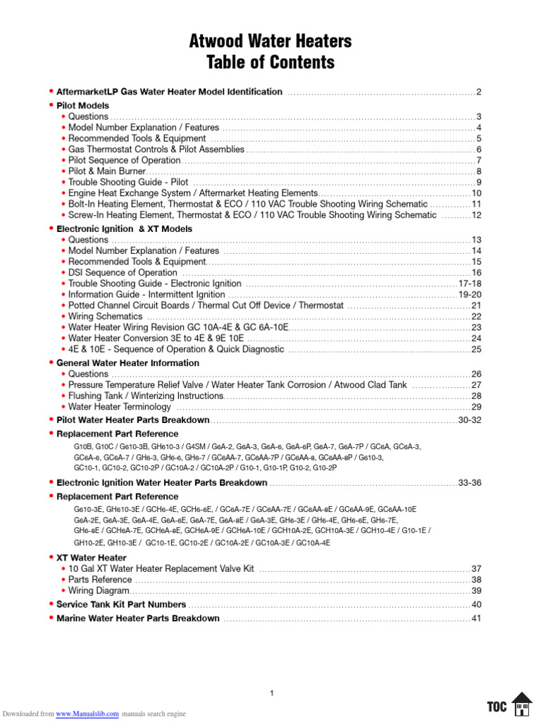 Atwood Water Heater Guide | PDF | Thermocouple | Thermostat