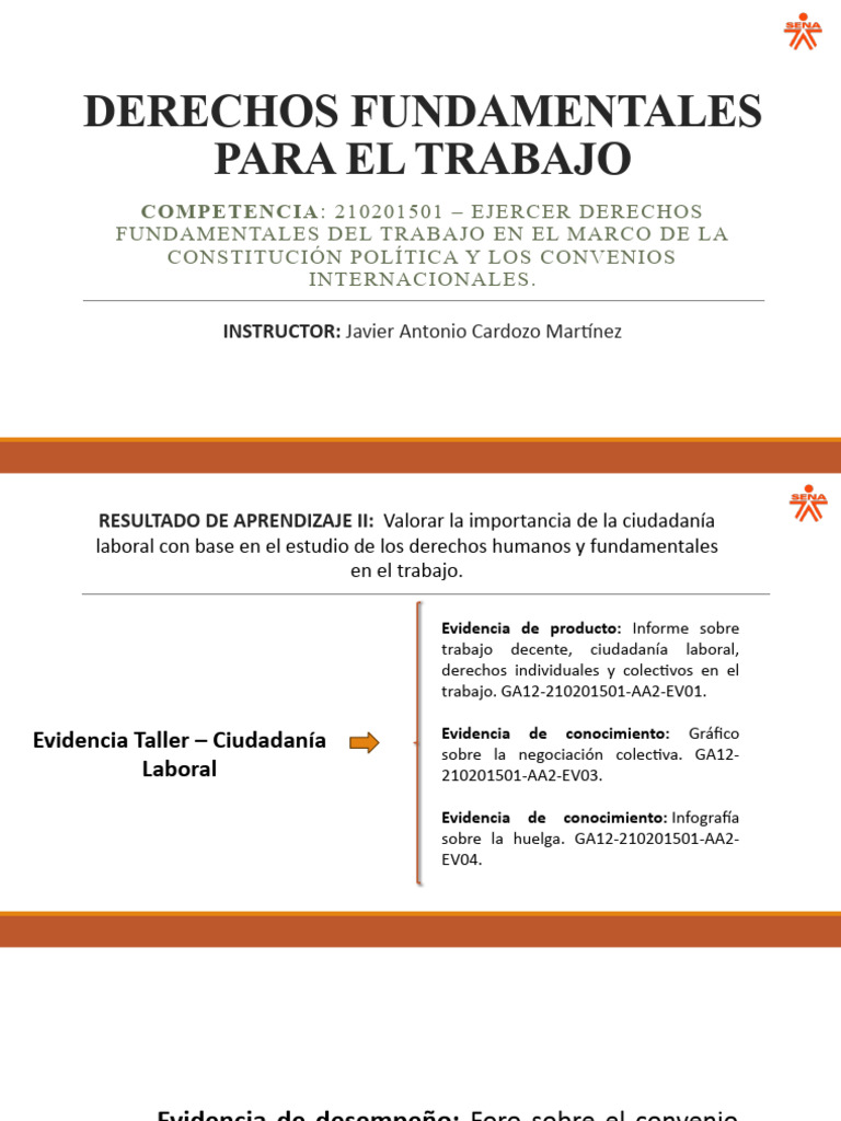 Derechos Fundamentales en el Trabajo | PDF | Sindicato | Derecho laboral