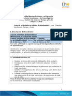 Guía de Actividades y Rúbrica de Evaluación - Unidad 1 - Fase 1 - Gestión de Alcance - Tiempo y Costo