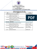 STEM11BSchedule For Shortened Period 50mins