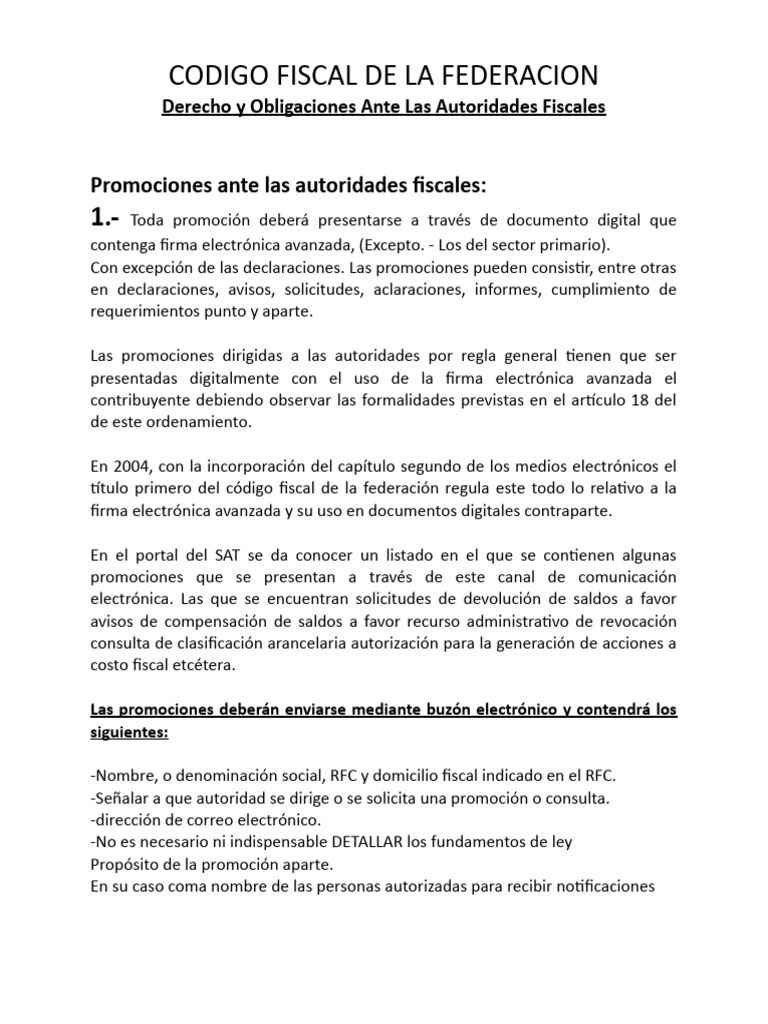 Promociones Fiscales en el CFF 2024 | PDF | Estado (política) | Justicia