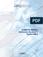 Compte Rendu Du Webinaire de Suivi 1 MBA Du 7 07 23