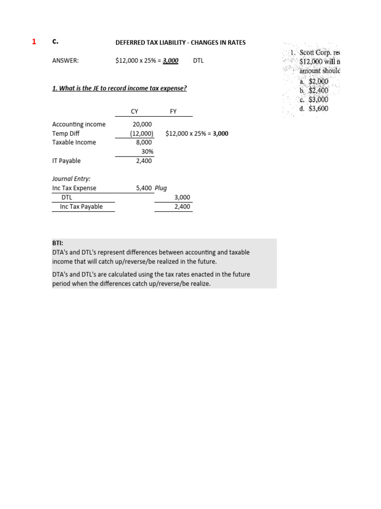 CPA Question - CHPT 16 Answers | PDF | Tax Expense | Tax Deduction