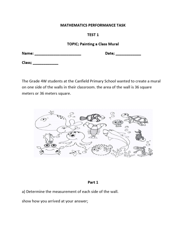 Mathematics Performance Task Test 1 - 240403 - 103215 | PDF | Courier