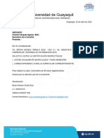 Solicitud de Certificado de Legalidad de La Universidad de Guayaquil - Ug