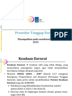 Prosedur Tanggap Darurat: Disampaikan Pada Sosialisasi K3 2015