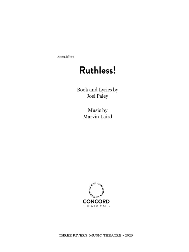 Ruthless+ +libretto 2 | PDF