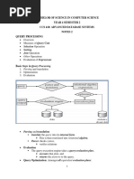 Advanced Database Systems Lecture Notes