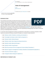 Obesity in Adults - Overview of Management - UpToDate