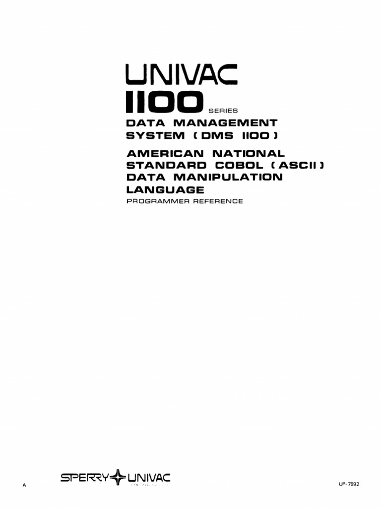 DMS 1100 Programmer Reference Manual | PDF | Computer Program | Programming