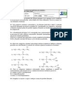 Atividade Aprendizagem de Química I para A 2 Série - Revisão