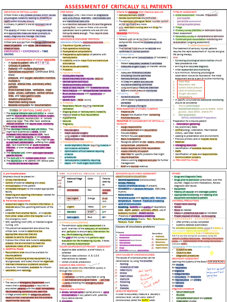 Assessment of Critically Ill Patients | PDF | Intensive Care Medicine ...