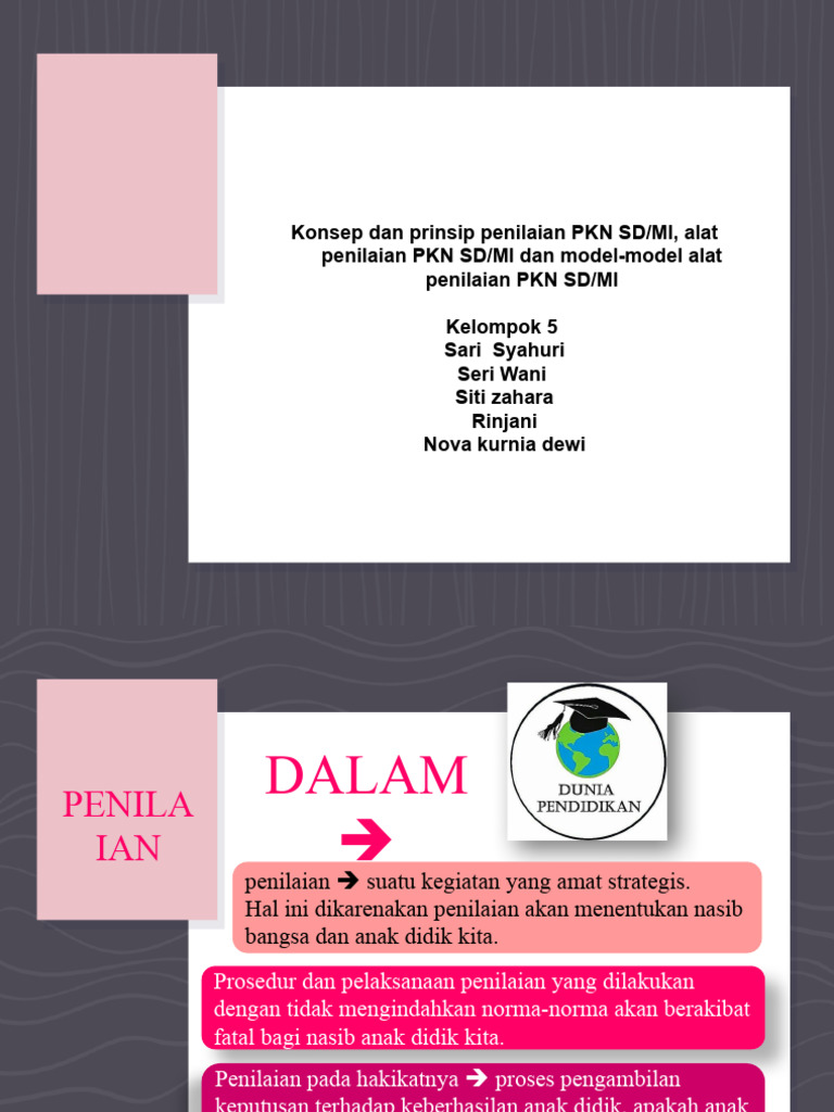 Alat dan Model Penilaian PKN SD/MI | PDF | Karier & Perkembangan
