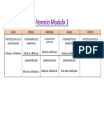 Horario Modulo 1