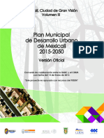 VO Plan Municipal de Desarrollo Urbano 2015-2050