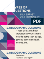 Types of Questions in A Survey