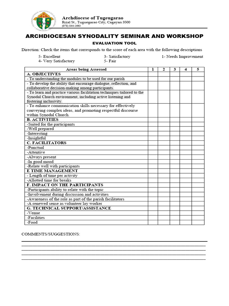 Evaluation tool synod pdf