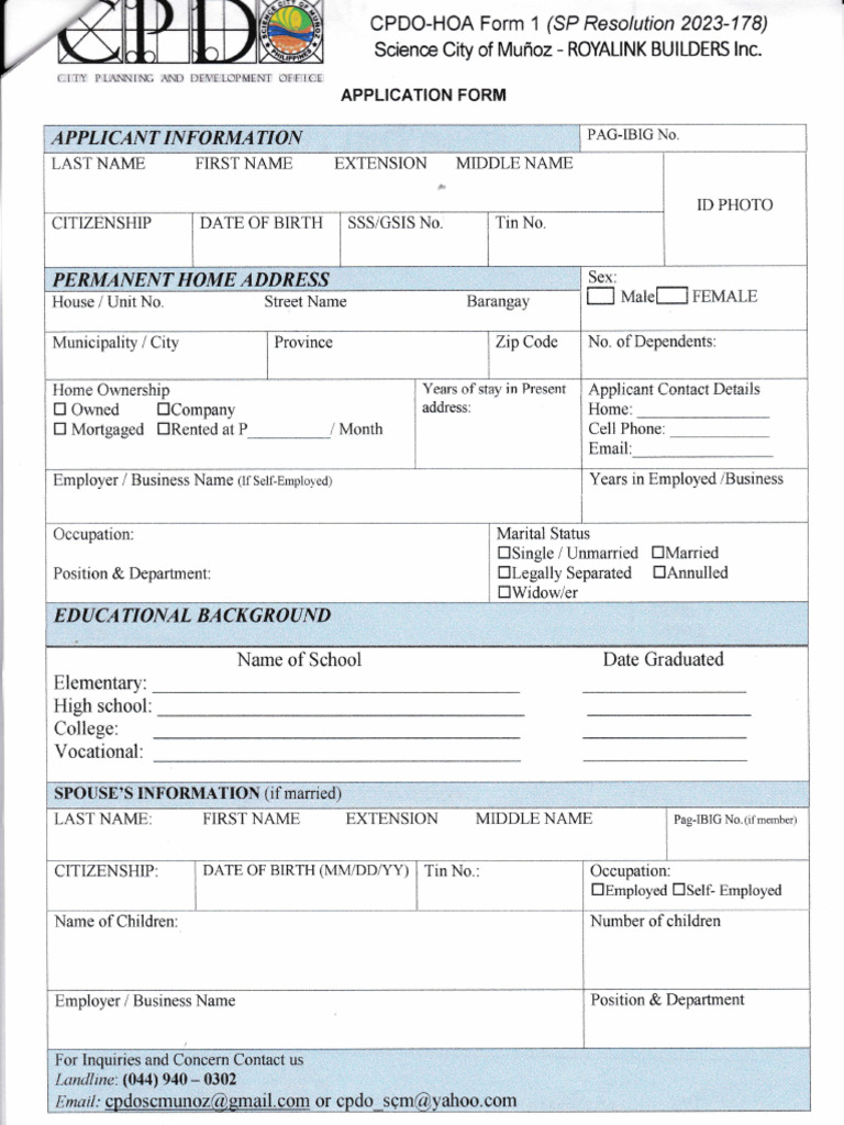 4PH Program - A Housing Project Form | PDF