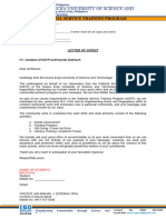 NSTP Letter Community Work Template