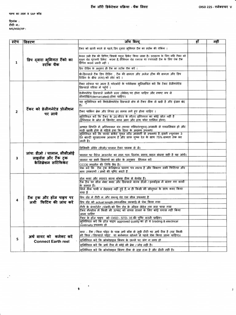 TT Decent. Checklist - 0001 | PDF