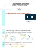 Predavanje 13 Fizikalna I Geometrijska Optika