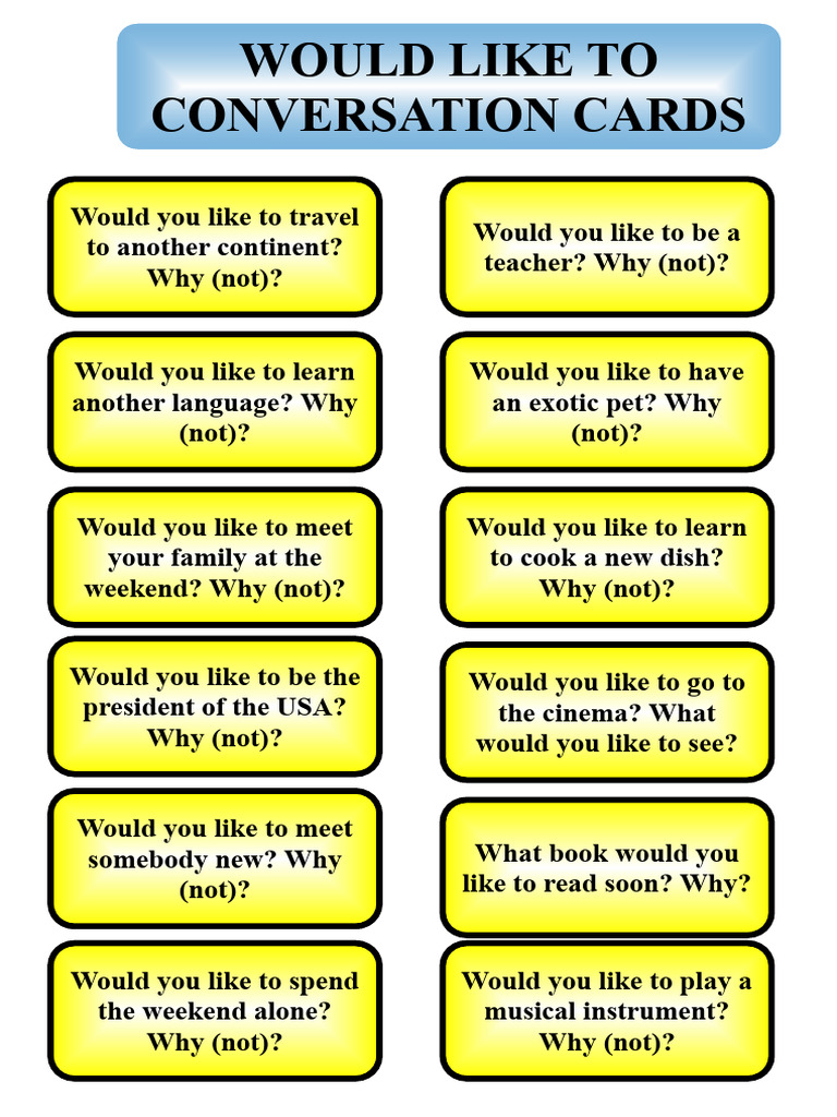 Conversation Cards: 