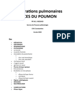 Suppurations Pulmonaires ABCES DU POUMON