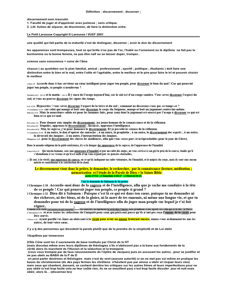 Le Discernement : Définition et Importance | PDF | Sagesse | Salomons