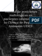 Manual de Posiciones Radiológicas en Pacientes Caninos para La Clínica de Pequeños