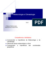 Agrometeorologia Climatologia