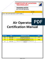 Air Operator Certification Manual: Topic