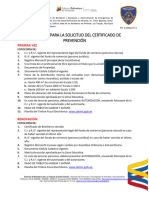 Requisitos para Inspección de Seguridad en Materia de Prevención y Protección de Incendios