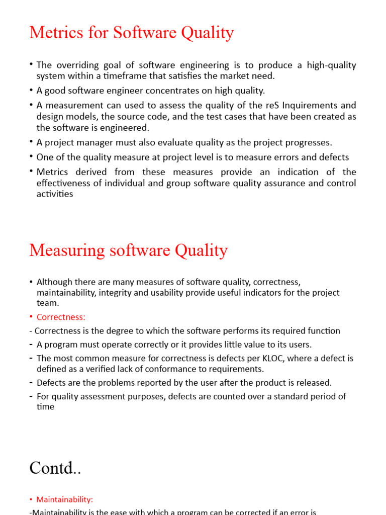 Metrics For Software Quality | PDF | Software Quality | Usability