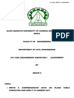 Civ 3305 Engineering Surveying I Assgnment