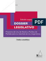 Dossier 277 Leg Nacional Indice Analitico Proyecto Ley Bases