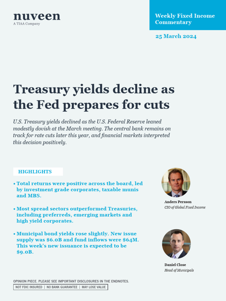 Treasury Yields Fall as Fed Signals Cuts | PDF | Bond Credit Rating ...