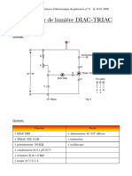 Gradateur de Lumière DIAC-TRIAC