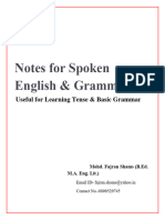 Complete Notes On Grammar and Spoken English