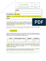 Acta de Reintegro Laboral Modelo | PDF