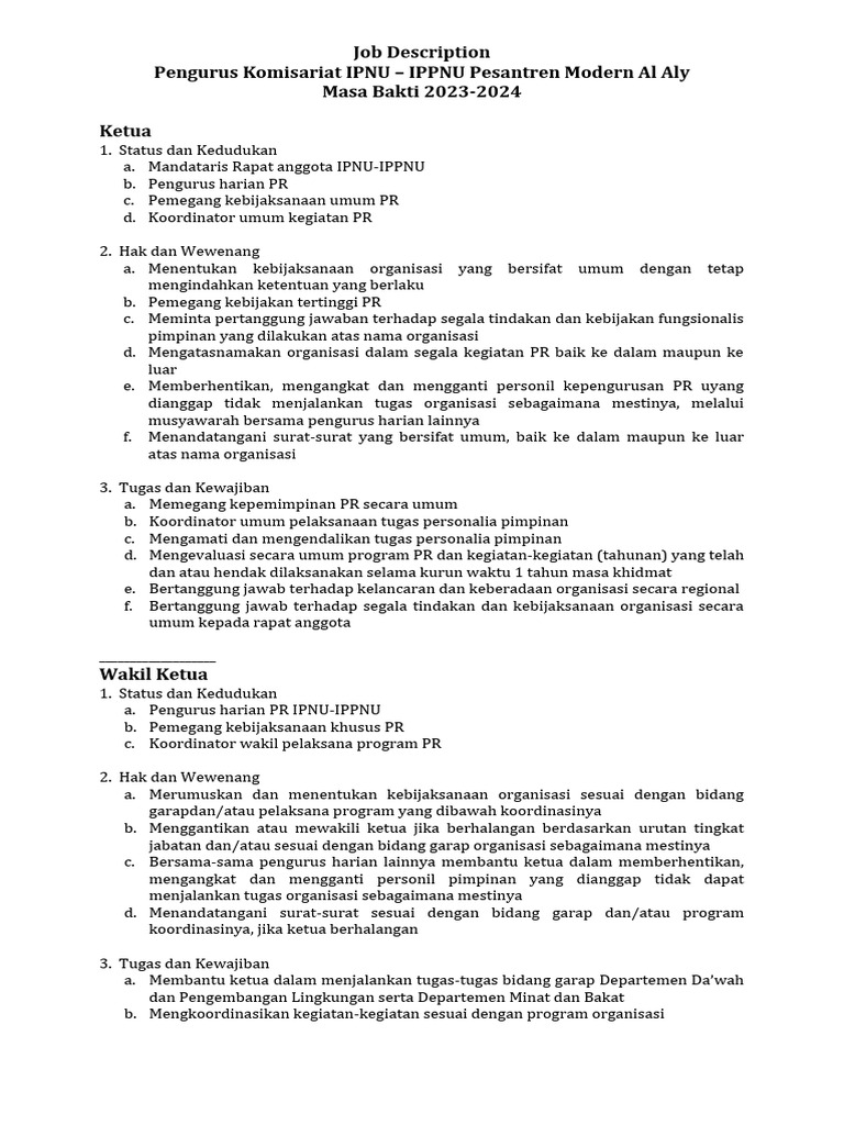 Job Description | PDF