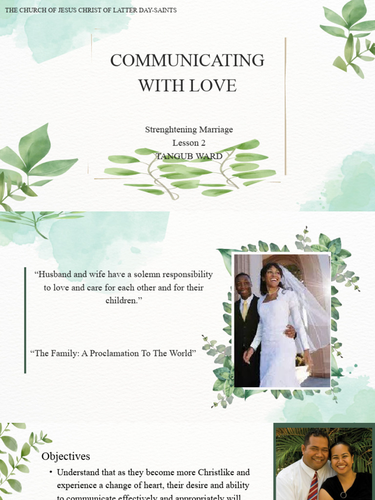 COMMUNICATING WITH LOVE | PDF | Communication | Marriage
