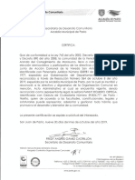 Certificacion Inscripcion y Reconocimiento Dignatarios J.A.C.