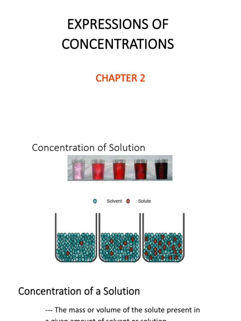 Expressions of Concentrations | PDF | Parts Per Notation | Mole (Unit), image size:768x1024