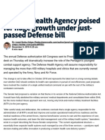 Defense Health Agency Poised For Huge Growth Under Just-Passed Defense Bill 2016