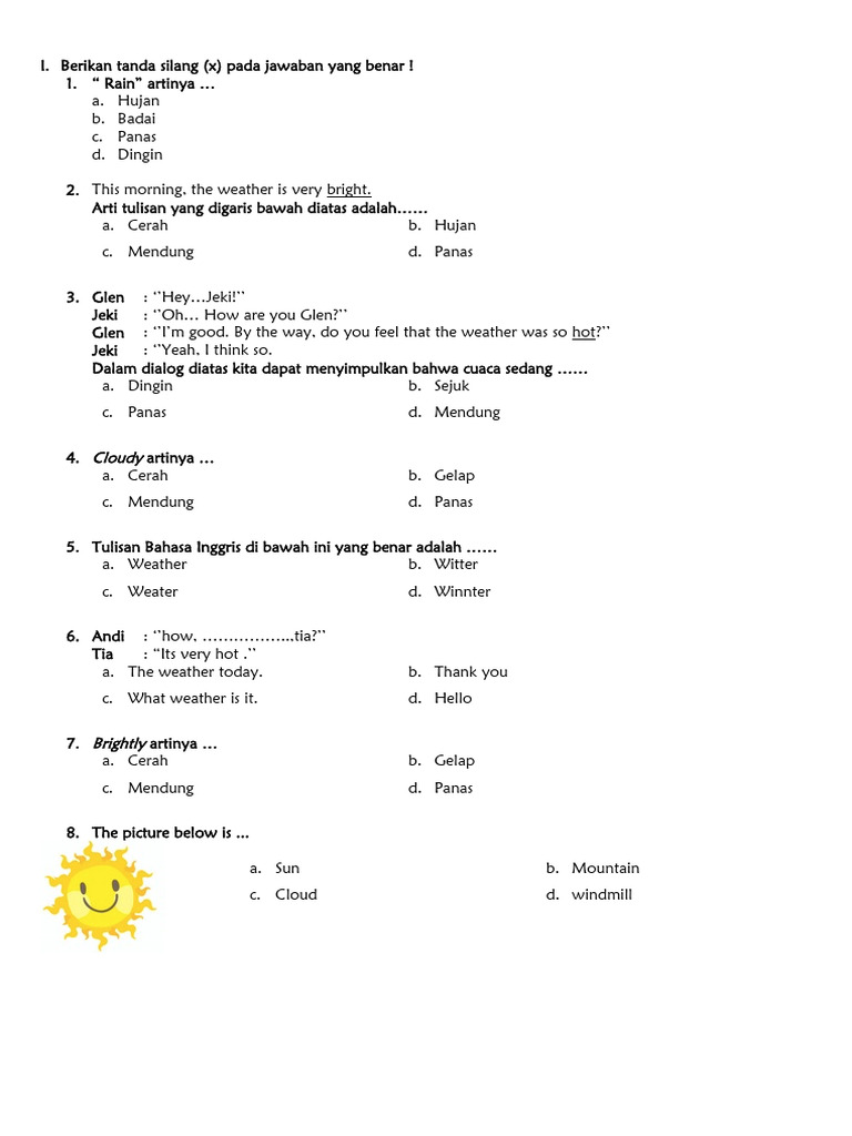 Bahasa Inggris Kelas 3 Sd Guru Pdf Earth Sciences Sky