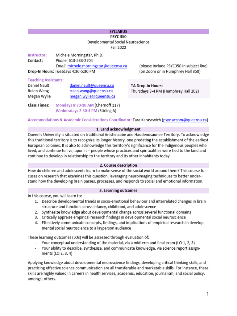 Social Neuroscience Syllabus | PDF | Copyright | Turnitin