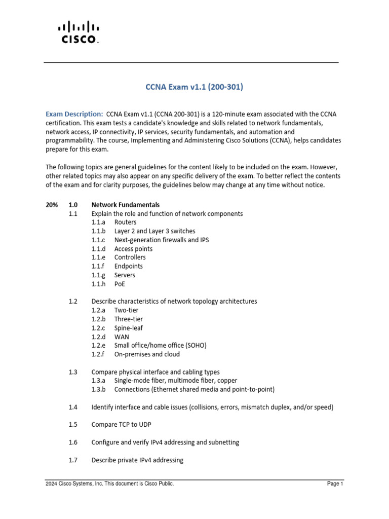 Ccna V1.1 